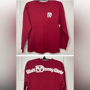 Disney Unisex Youth Medium Walt Disney World 100% Cotton Red Spirit Jersey NEW